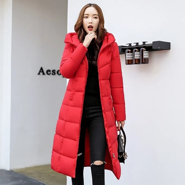 Paulina - Schicke Winterjacke mit Kapuze Winddicht Schnee Parka Puffermantel