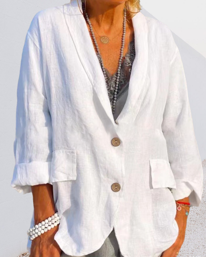 Liesa - Einfarbige Jacke mit Revers