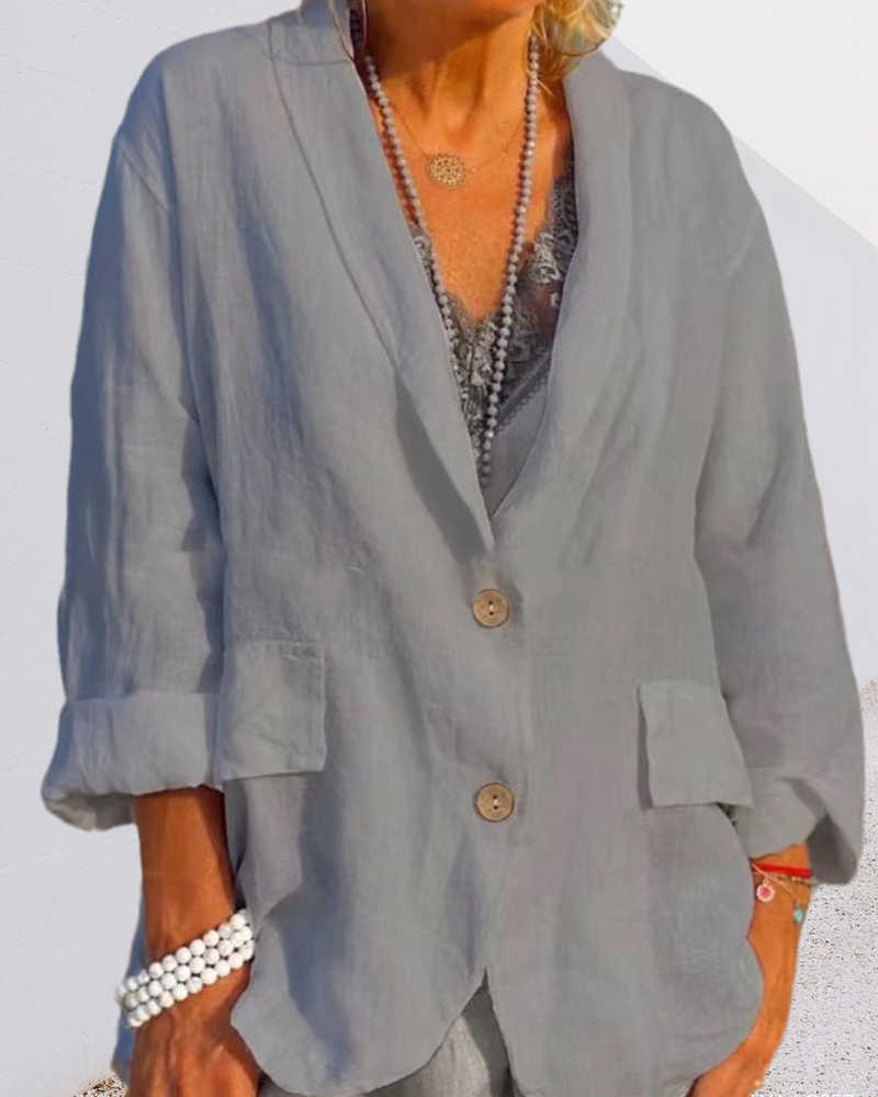 Liesa - Einfarbige Jacke mit Revers
