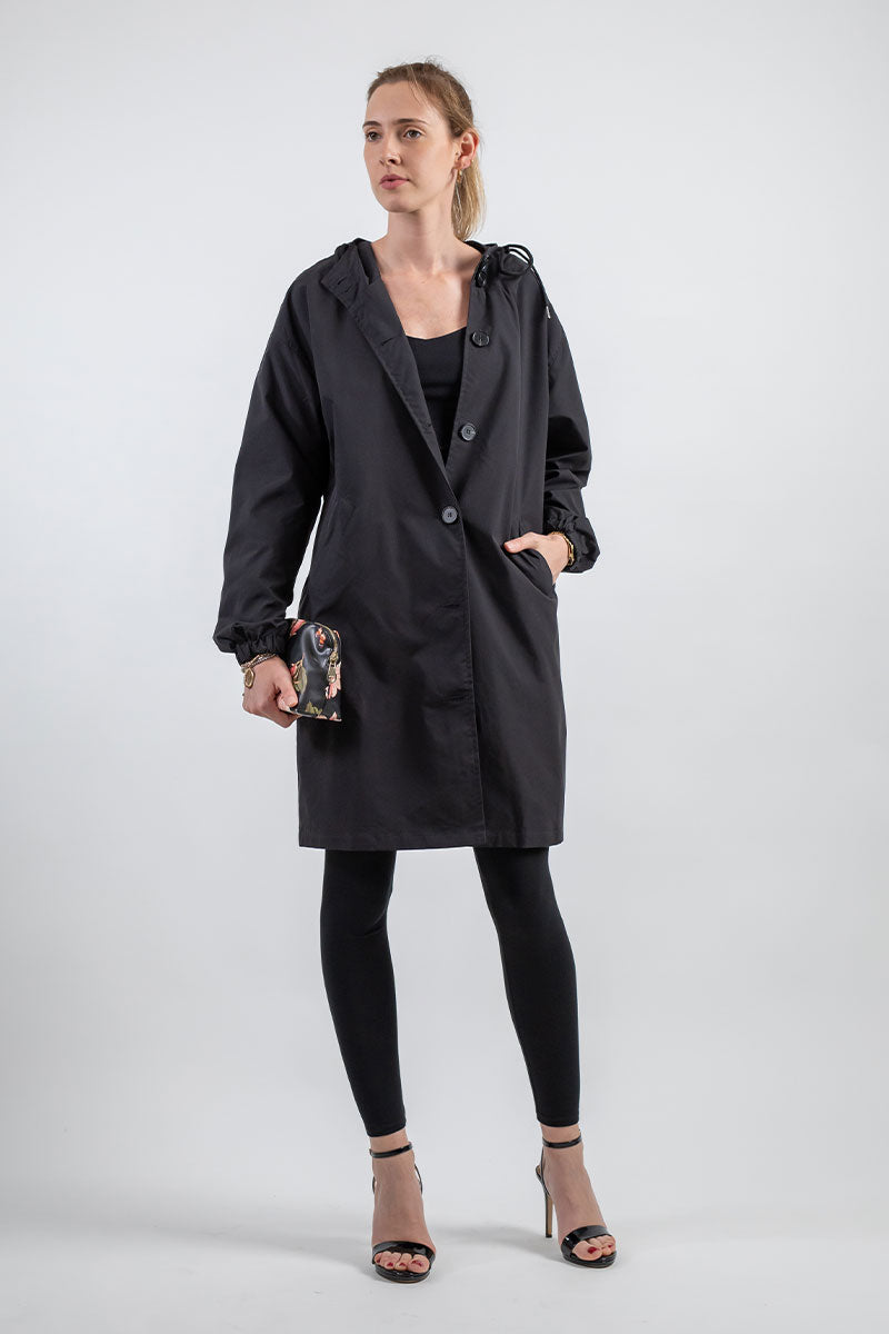 Alwine - Wasserfeste Windjacke mit Kapuze in Übergröße Regenjacke