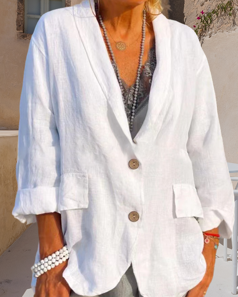 Liesa - Einfarbige Jacke mit Revers