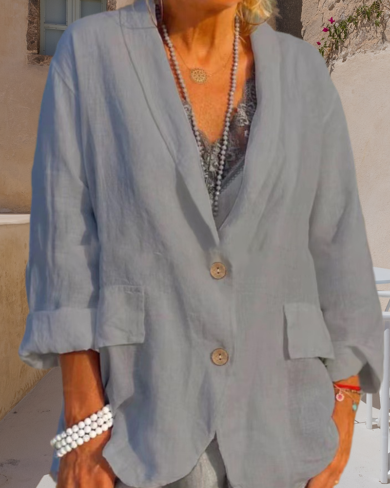 Liesa - Einfarbige Jacke mit Revers