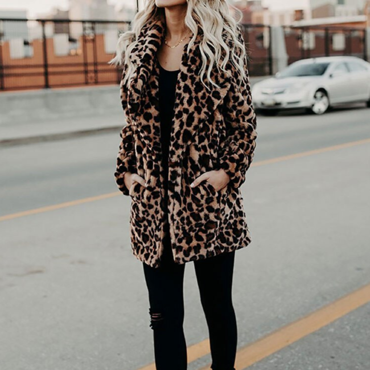 Leonore - Die beste kuschelige Eleganz Winter Plüsch Pelz Jacke