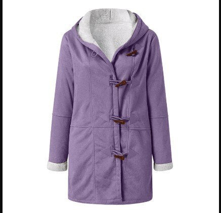 Mirae - Lässiger mit Fleece gefütterter Mantel mit Kapuze