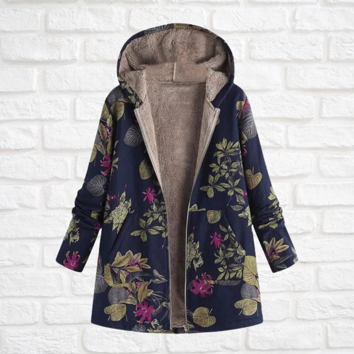 Beatrix - Neu bedruckte klassische Jacke lange Ärmel mit Kapuze