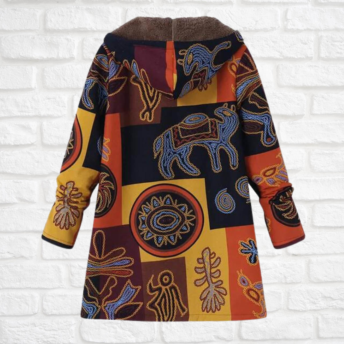 Beatrix - Neu bedruckte klassische Jacke lange Ärmel mit Kapuze