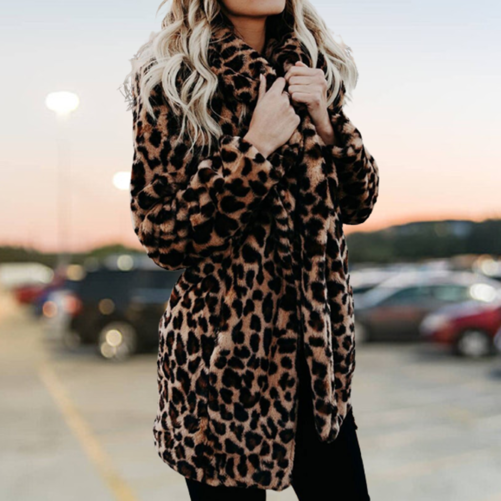Leonore - Die beste kuschelige Eleganz Winter Plüsch Pelz Jacke