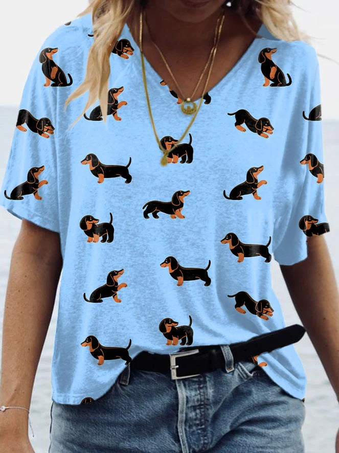 Veronka - Pfotenabdruck-Dackel-Shirt