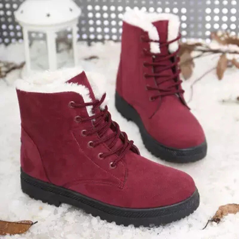 Aurora - Rutschfeste Schneestiefel mit Schnürsenkeln
