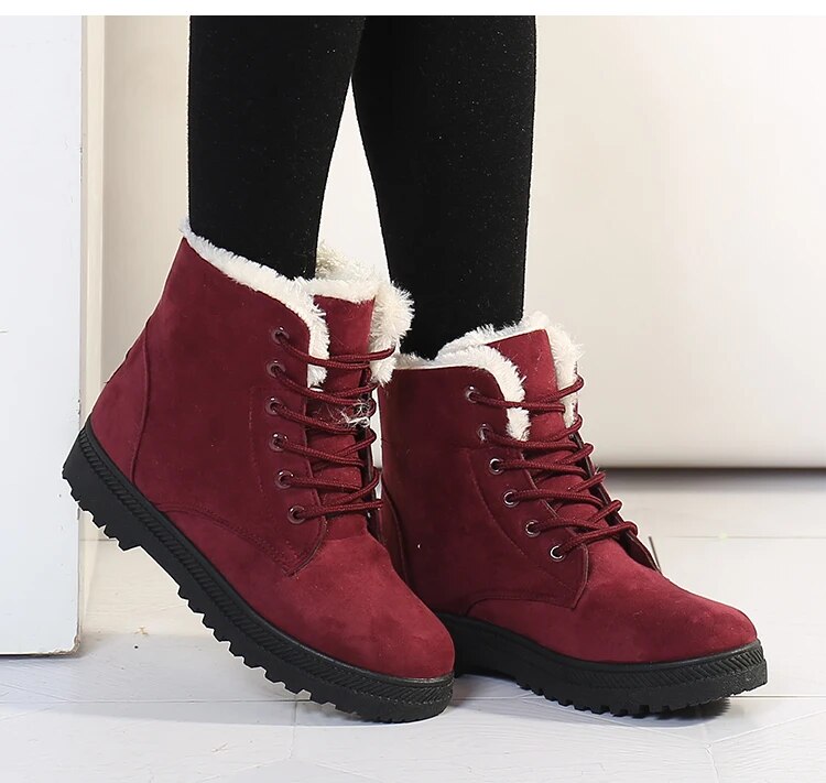 Aurora - Rutschfeste Schneestiefel mit Schnürsenkeln