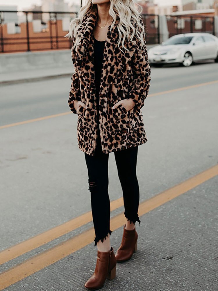 Leonore - Die beste kuschelige Eleganz Winter Plüsch Pelz Jacke