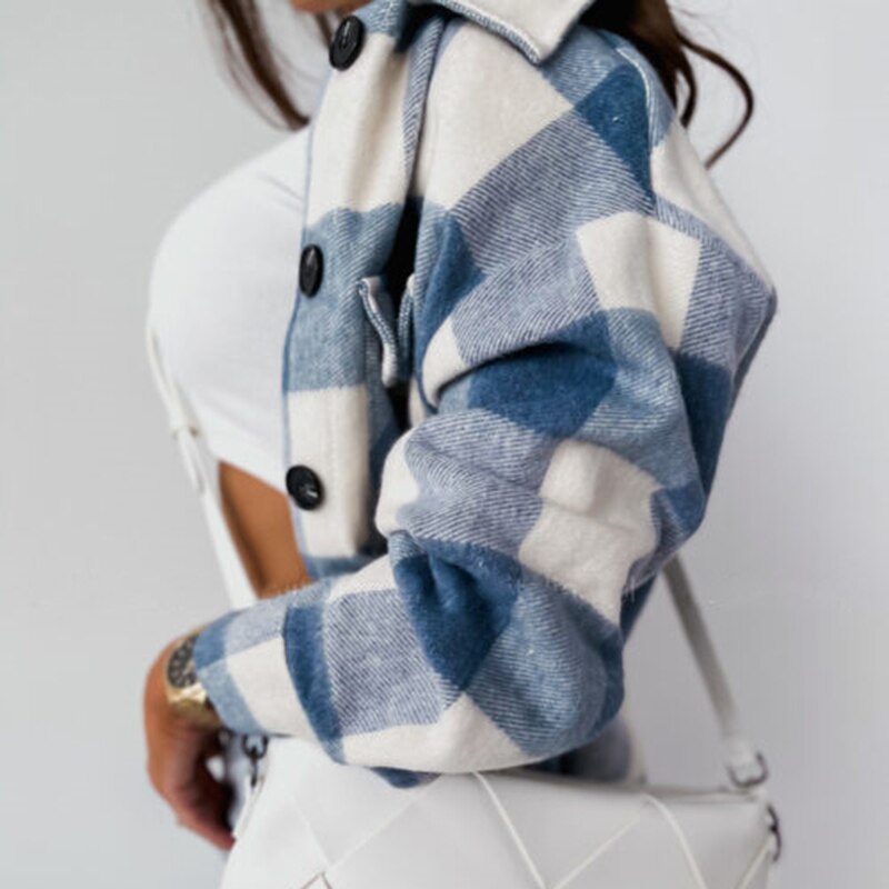 Ricarda - Stylische & bequeme Herbst-Karierte Jacke
