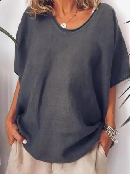 Fabiana - Übergroßes Leinen-T-shirt