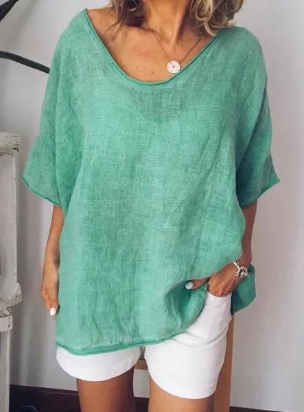 Fabiana - Übergroßes Leinen-T-shirt