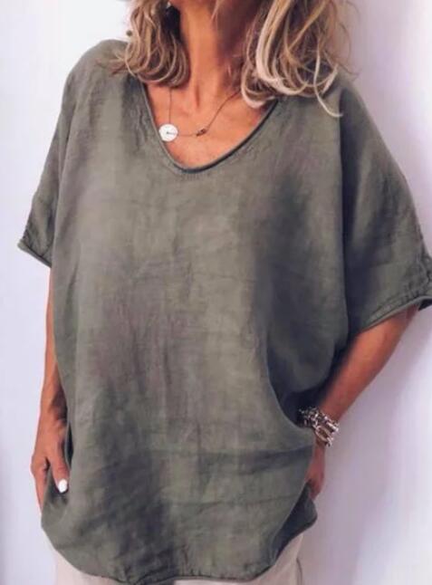 Fabiana - Übergroßes Leinen-T-shirt