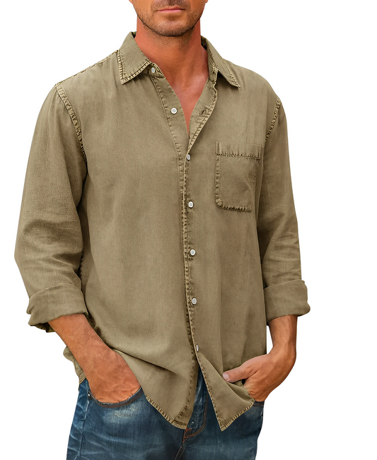 Grant - Herren-Denim-Hemd