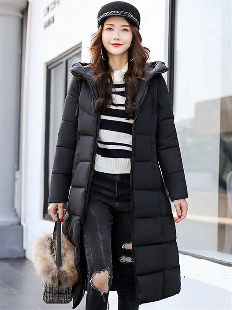 Paulina - Schicke Winterjacke mit Kapuze Winddicht Schnee Parka Puffermantel