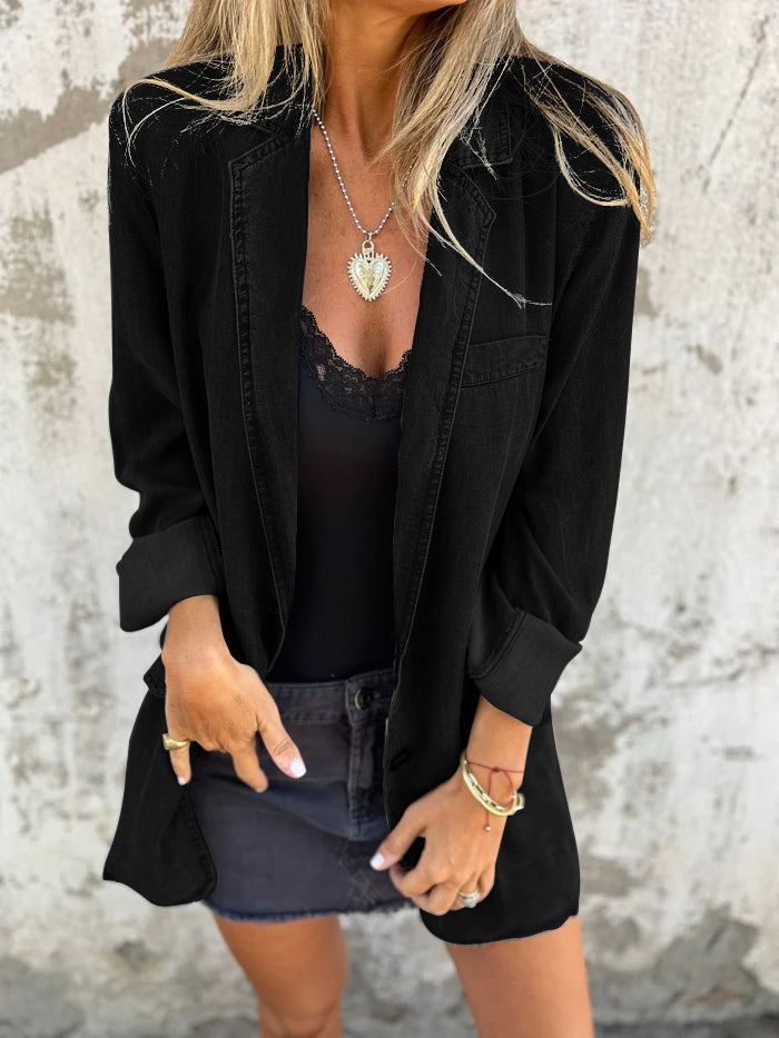 Jarla - Elegantes Denim Lässiges Jas