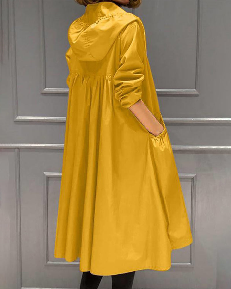 Hedwig - Einfarbiger Trenchcoat, Langer