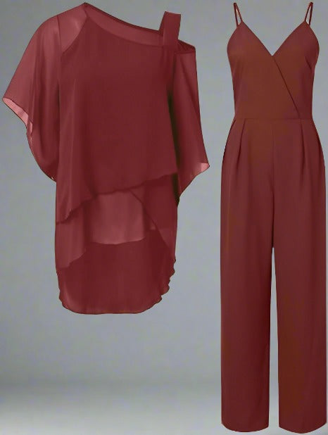 Enid - Chiffon-Set für elegante Abende