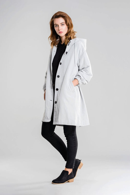 Alwine - Wasserfeste Windjacke mit Kapuze in Übergröße Regenjacke