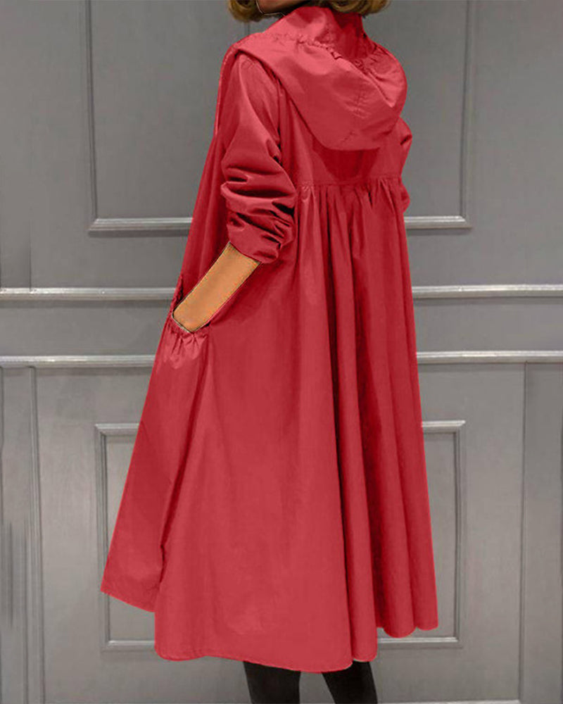 Hedwig - Einfarbiger Trenchcoat, Langer
