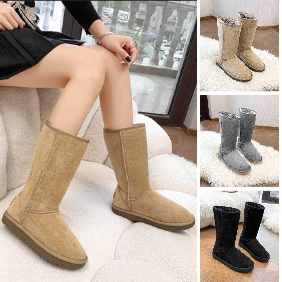 Amalinde - Elegante & bequeme Wildleder-Winterstiefel