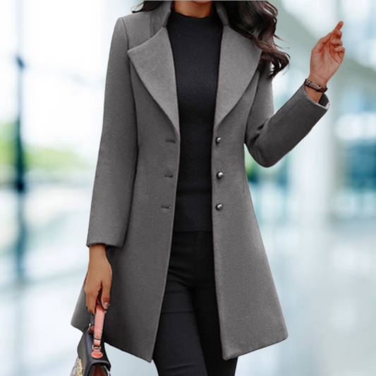 Karianne - Elegante solide lange Jacke Mantel
