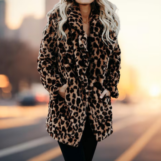 Leonore - Die beste kuschelige Eleganz Winter Plüsch Pelz Jacke