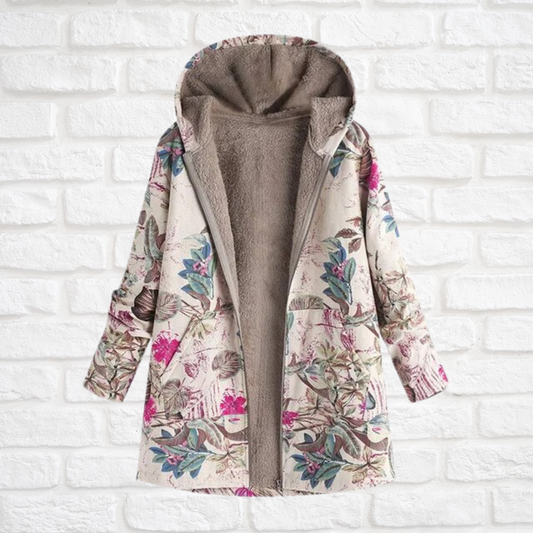 Beatrix - Neu bedruckte klassische Jacke lange Ärmel mit Kapuze