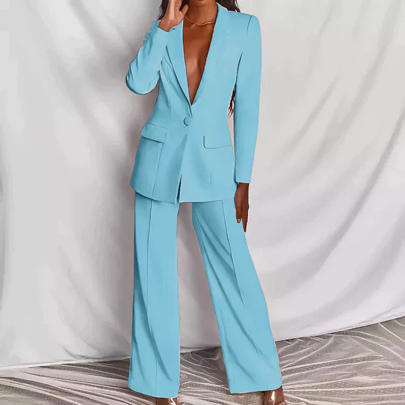 Francesca - Damen Blazer und Lange Hosen-Set