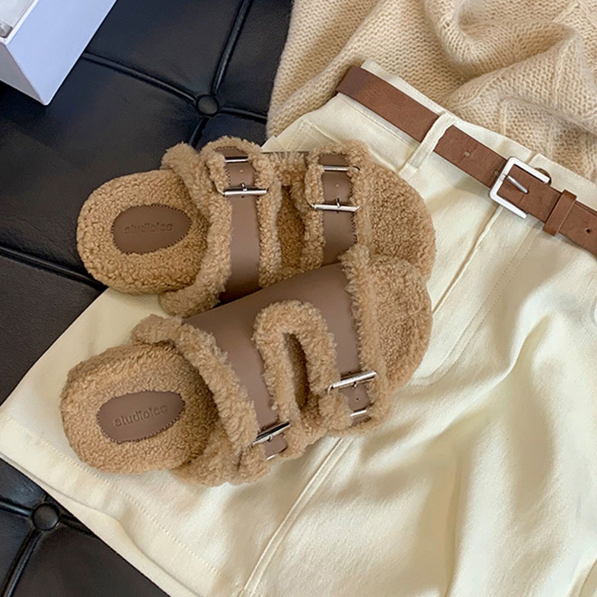 Alina - Pelzsandalen für Damen