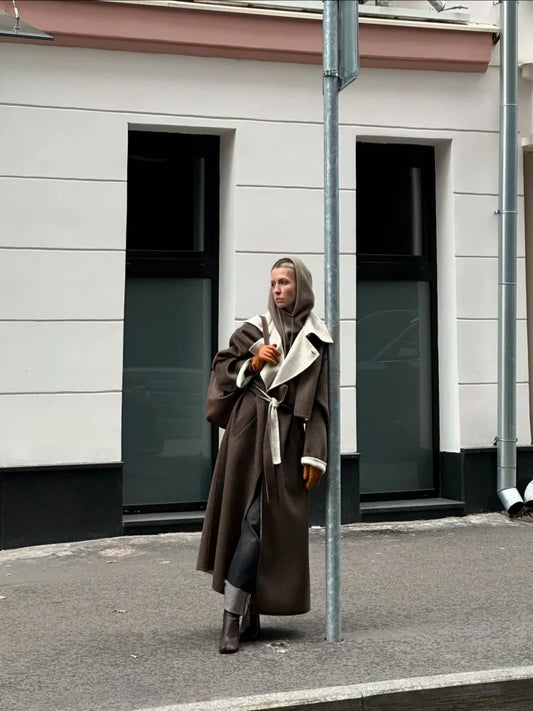 Petra - Langer Dicke Trenchcoat Damen Winter Gemütlich