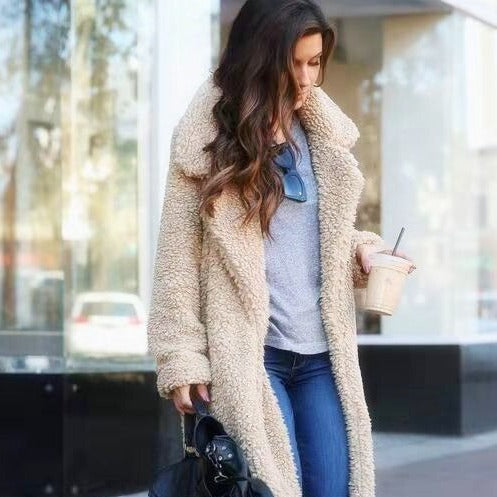 Franziska - Versteckt Tasche Teddy Mantel