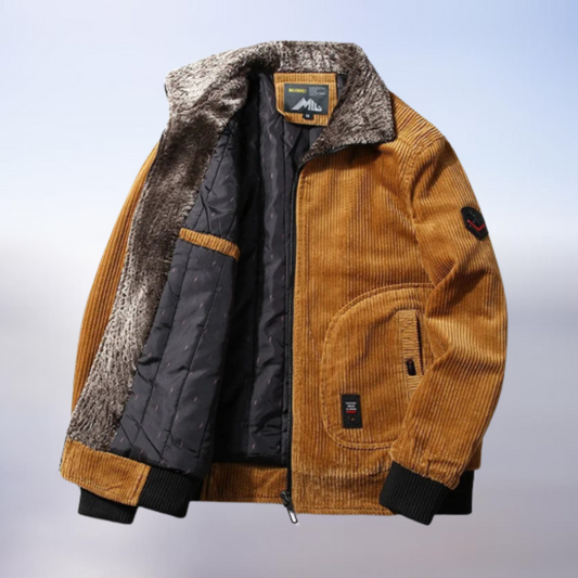 Magnus | Superwarme Herren-Winterjacke aus Cord mit Futter