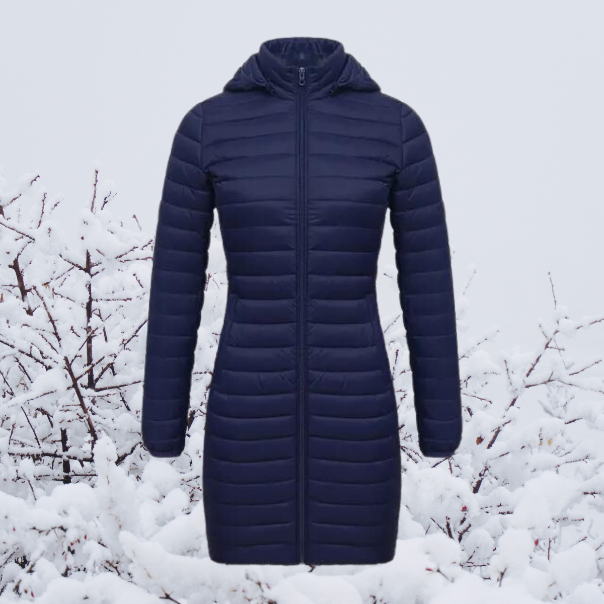 Hilda - Die neue ultraleichte, tragbare, lange und warme Parka-Jacke mit Kapuze