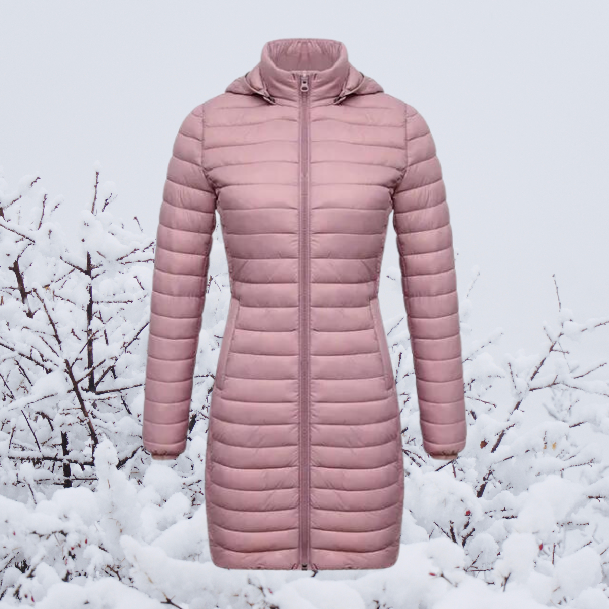 Hilda - Die neue ultraleichte, tragbare, lange und warme Parka-Jacke mit Kapuze