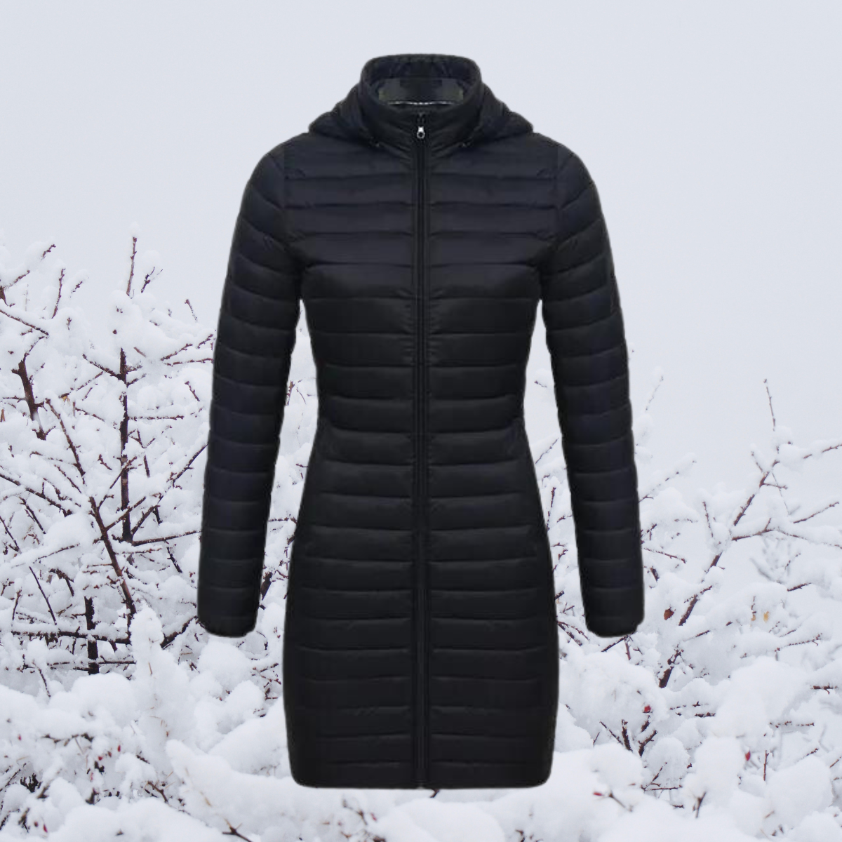 Hilda - Die neue ultraleichte, tragbare, lange und warme Parka-Jacke mit Kapuze