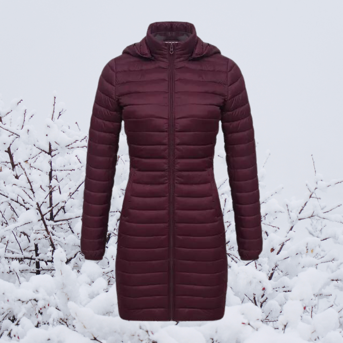 Hilda - Die neue ultraleichte, tragbare, lange und warme Parka-Jacke mit Kapuze