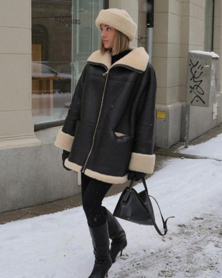 Elfrieda - Modische Lederjacke