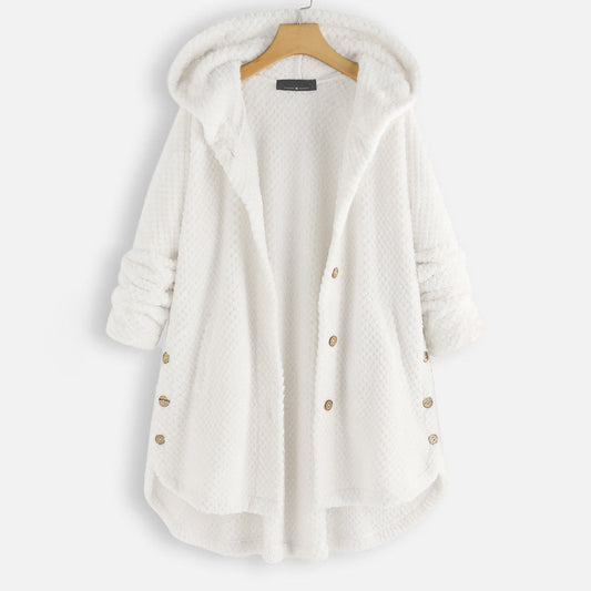 Annedore - Winter Reversible Fleece-Kapuzenjacke