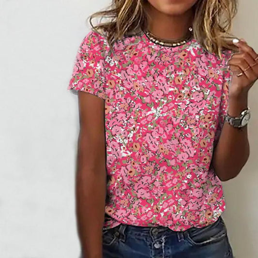 Amelina - Lässiges Blumen-T-Shirt