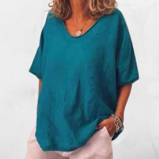 Fabiana - Übergroßes Leinen-T-shirt