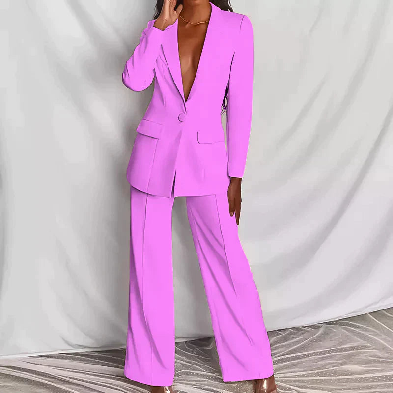 Francesca - Damen Blazer und Lange Hosen-Set