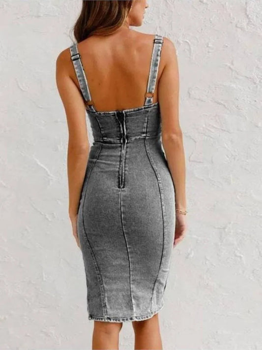 Ziska - Denim-Kleid Mit Verstellbaren Trägern
