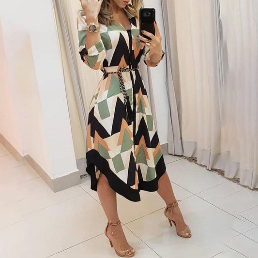 Alina - Damen Boho-Maxikleid