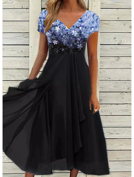 Amelie - Cade Florale Eleganz Midi Spitzenkleid