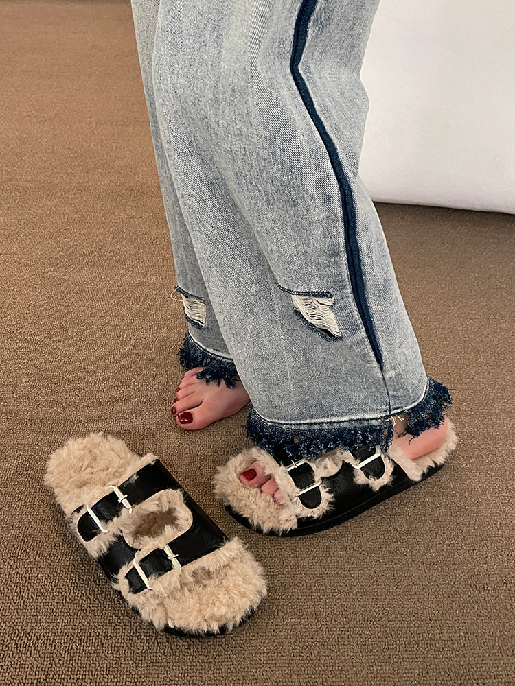 Alina - Pelzsandalen für Damen