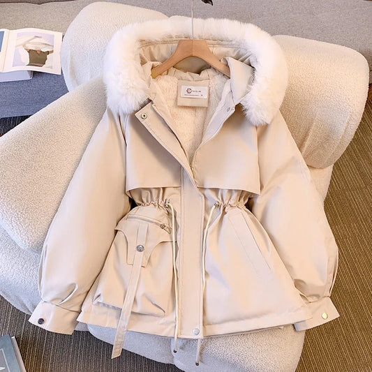 Liana - Neue Mode Frauen Winterjacke Kunstpelz Kragen